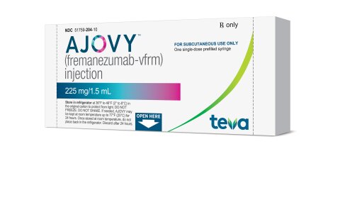 Ajovy FDA approval : Teva’s Ajovy approved by the US FDA for migraine prevention in adults